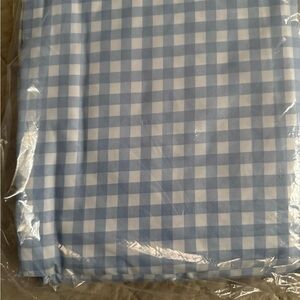 Blue and White Gingham Fabric